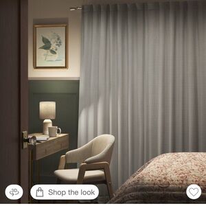 New Pair of Threshold Gray Textured Blackout Curtains